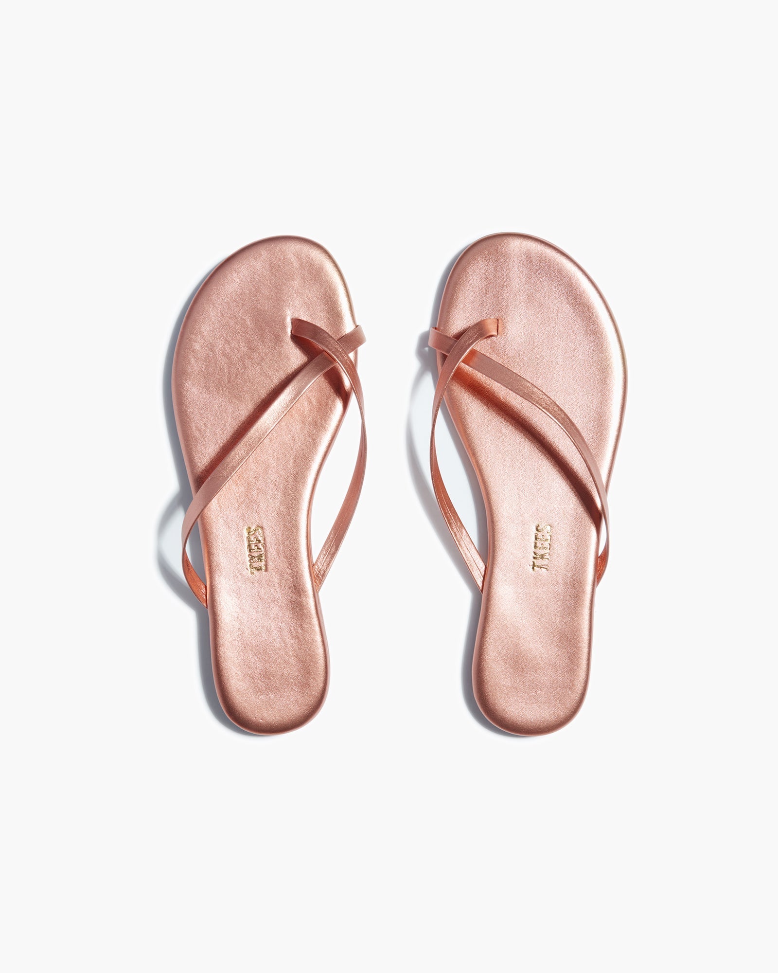 TKEES Riley Metallics Women's Sandals Pink | XZGUQH-175