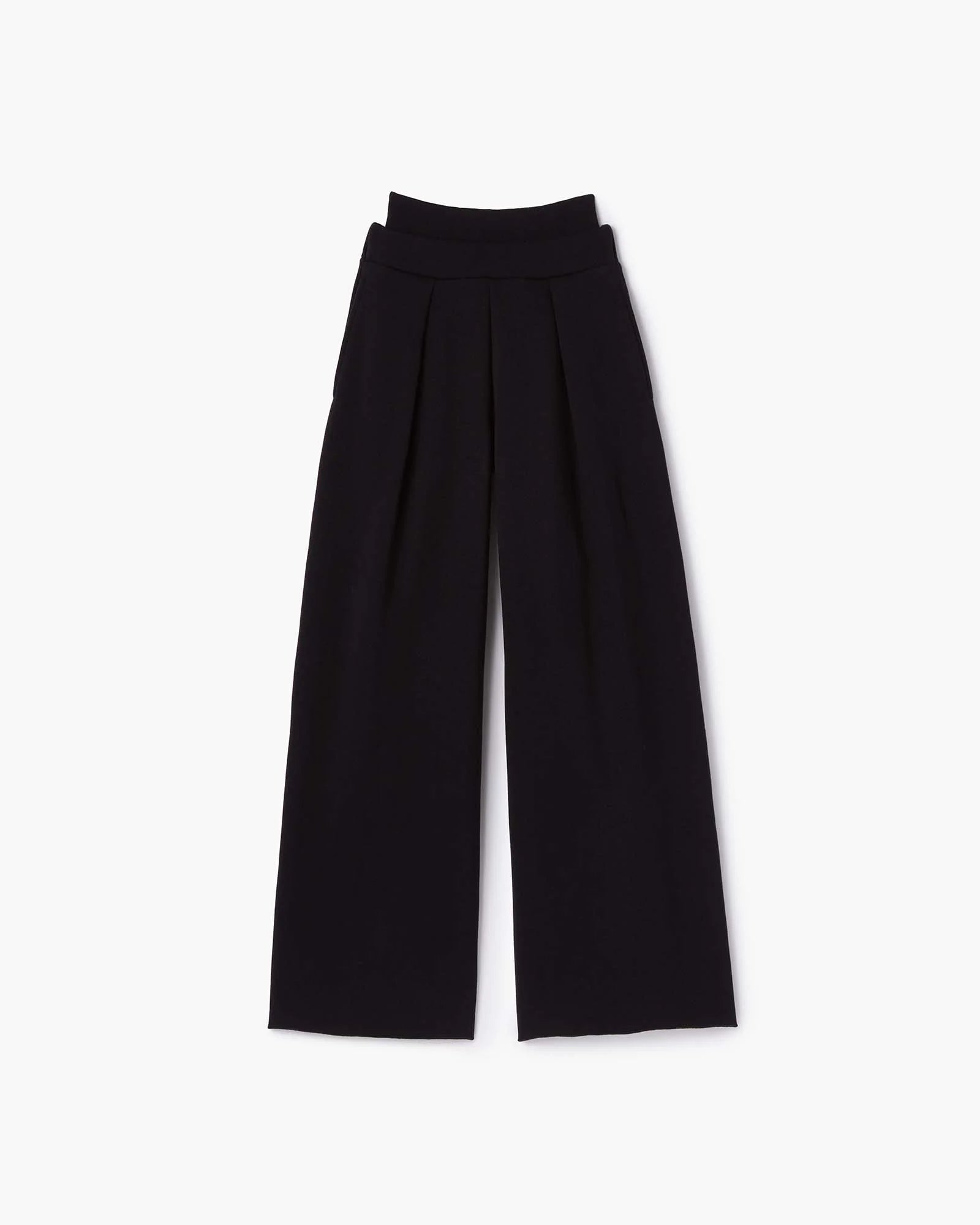 TKEES Warm Core Wide Leg Women's Pants Black | KZNWQM-408